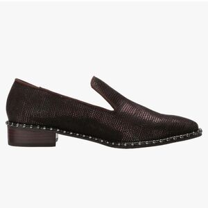 Adrianna Papell Womens Prince Brown Studded Slip-On Leather Loafers 6.5